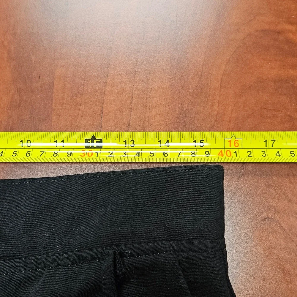 Zara Black Wide Straight Leg Trousers Dress Pants 28/31 Size Medium - Picture 11 of 14